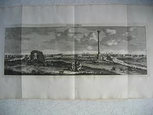 Alexandria. Vorderasien. Orig. Kupferstich von De Bruyn, 1698. 21,0 x 61,0 cm. - Mit 3 Mittelfälz...