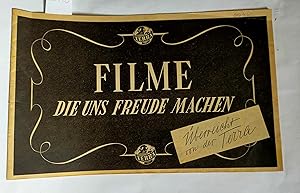 Filme die uns Freude machen. Überreicht von der Terra. Werbeschrift für mehrer Filme1940/41 " Der...