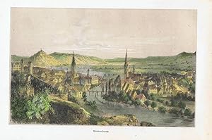 Bild des Verkufers fr Rottenburg am Neckar. kolorierte getnte Lithographie. zum Verkauf von Buecherstube Eilert, Versandantiquariat