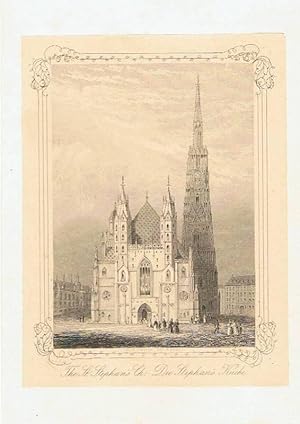 Wien, Stephans Kirche,Stahlstich, deutsch, englisch beschriftet.