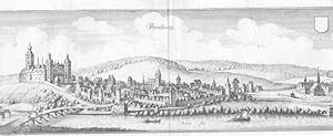 Arnsberg. ( Ruhr ) Kupferstich. Panorama Ansicht.