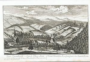 Ober Krumbach - Land Pfleg Amt. ( Oberkrumbach ). Gesamtansicht. Kupferstich bei C.M. Roth. 1760