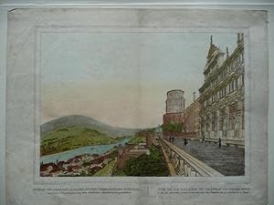 HEIDELBERG: Ansicht des grossen Altanes auf dem Heidelberger Schlosse und seiner Umgebungen aus d...