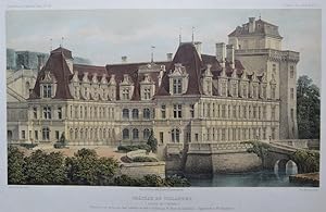 Chateau de Villandrey. (Facade de l`entree) Canton de Tours. Chromolithographie von Victor Petit ...