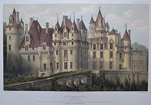 Chateau d`Usse. (Facade de l`entree) Canton d`Azay - le - Rideau. Chromolithographie von Victor P...
