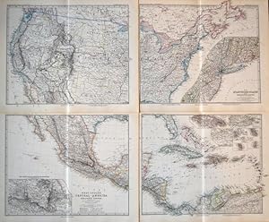 West - Indien, Central - Amerika bis zum südlichen Canada in 4 Blättern im Massstab 1:7.500.000, ...