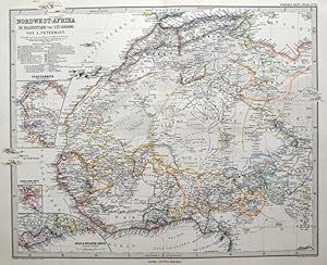 im Massstab 1:12.500.000, entworfen von A. Petermann, gestochen von Poppey & E. Kühn, grenzkolori...