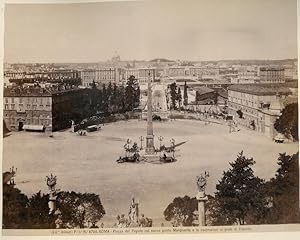 Roma - Piazza del Popolo col nuovo ponte Margherita e le costruzioni ai prati di Castello. Reg.-N...