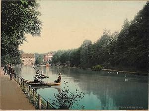 Prinzenteich bei Eisenach und Ruine Paulinzella.Deutschland. Photochrom - Abzüge. Original - Foto...