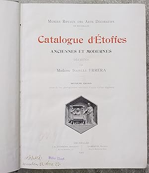 Bild des Verkufers fr Catalogue d Etoffes. Anciennes et modernes. ( Katalog von alten und modernen Stoffen ). Franzsisch.1907 zum Verkauf von Buecherstube Eilert, Versandantiquariat