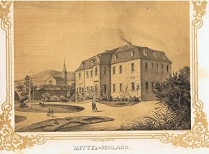 Mitte Sohland am Rothstein ( Oberlausitz) Getönte Lithographie ( Tonlithographie )