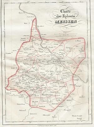 Charte der Ephorie Meissen aus Atlas des Königreichs Sachsen in 26 Karten