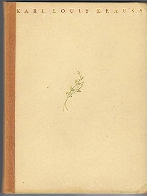 Seller image for Karl Louis Krauss. Das Leben meines Vaters. Numeriertes E.: Nr. 1950 von 3000 Ex. for sale by Buecherstube Eilert, Versandantiquariat