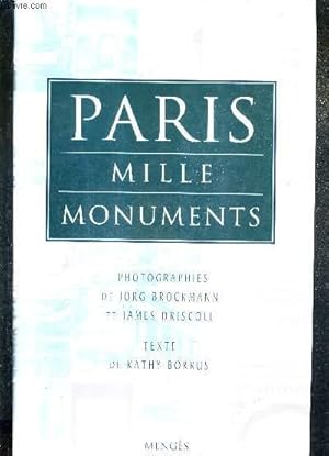 Bild des Verkufers fr PARIS MILLE MONUMENTS. zum Verkauf von Le-Livre