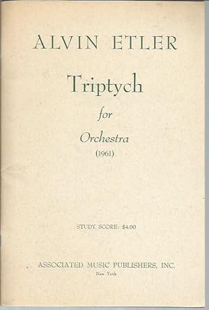 Imagen del vendedor de Triptych for Orchestra (1961) Study Score a la venta por Bookfeathers, LLC