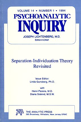Seller image for Separation-Individuation Theory Revisited. Volume 14; No. 1 / 1994. Psychoanalytic Inquiry. for sale by Fundus-Online GbR Borkert Schwarz Zerfa