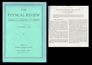 Statistics of the Recombinations of Holes and Electrons in The Physical Review, Volume 87, 1952, ...