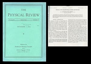 Statistics of the Recombinations of Holes and Electrons in The Physical Review, Volume 87, Issue ...