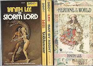 Seller image for "TANITH LEE" FIRST EDITION NOVELS 4 BOOKS: The Storm Lord / Volkhavaar / Day By Night / A Heroine of the World for sale by John McCormick