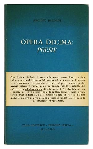 Opera Decima: Poesie