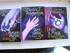 Bild des Verkufers fr THE BAREFOOT HEALER- VOLUME 1-DEATH AND MAGIC/VOLUME 2-PLAGUE AND POISON/VOLUME 3-DUST AND WATER (ALL FIRST PRINTINGS SIGNED BY THE AUTHOR) zum Verkauf von S.Carter