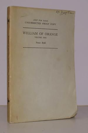 Seller image for William of Orange. A Personal Portrait. Volume One: 1650-1673. PROOF COPY for sale by Island Books