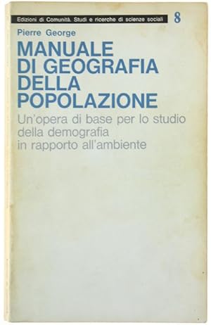 MANUALE DI GEOGRAFIA DELLA POPOLAZIONE.: