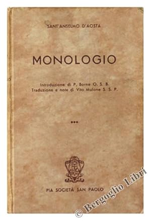 Imagen del vendedor de MONOLOGIO.: a la venta por Bergoglio Libri d'Epoca