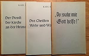 Karl Barth. Konvolut von 3 Schriften.