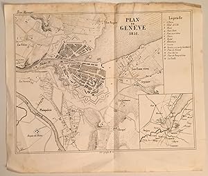 (Stadtplan) Plan de Genève 1851