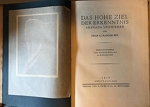 Seller image for Das Hohe Ziel der Erkenntnis. Aranada Upanishad. for sale by Antiquariat A. Wempe