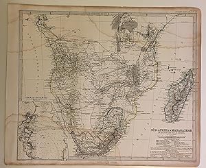 (Karte) Süd - Afrika & Madagaskar im Massstabe von 1 : 12.500.000. Aus ' Stieler' s Hand - Atlas ...