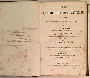 Bild des Verkufers fr Kurzes Lehrbuch der Chemie nach den neuesten Ansichten der Wissenschaft. zum Verkauf von Antiquariat A. Wempe