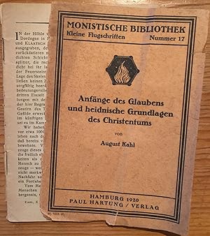 Anfänge des Glaubens und heidnische Grundlagen des Christentums.