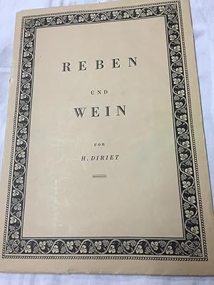 Seller image for Reben und Wein. Vademecum eines guten Schweizer Weinkellers. for sale by Antiquariat A. Wempe