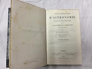 Bild des Verkufers fr Cours lmentaire d' Astronomie. Concordant avec les articles du Programme official pour l' enseignement de la Cosmographie dans les Lyces. zum Verkauf von Antiquariat A. Wempe