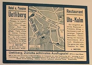 Fahrplan Uetliberg - Bahn. 1913.