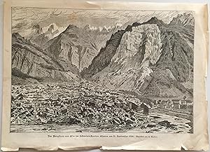 (Graphik) - Der Bergsturz von Elm im Schweizer-Kanton Glarus am 11. September 1881. aus ' Deutsch...