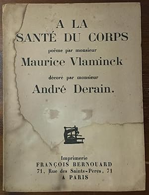 A la santé du corps. Poème.