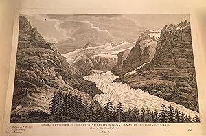 (Stich) Ober - Gletscher, ou Glacier Superieur dans la Vallee du Grindelwald. Dans le Canton de B...