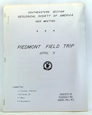 Imagen del vendedor de Piedmont Field Trip, April 9. Southeastern Section, Geological Society of America, 1955 Meeting a la venta por Cat's Cradle Books