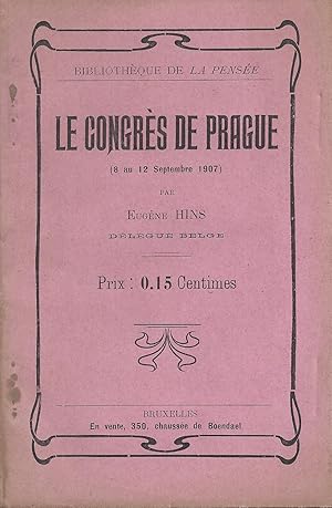 Image du vendeur pour Le Congrs de Prague (8 au 12 Septembre 1907) mis en vente par Fellner Art Books