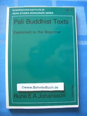 Seller image for Pali Buddhism Texts Nims14: Explained to the Beginner (Scandinavian Institute of Asian Studies Monograph Series) for sale by Antiquariat BehnkeBuch