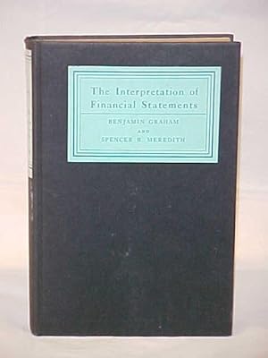 Immagine del venditore per The Interpretation of Financial Statements green label venduto da Princeton Antiques Bookshop