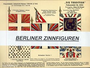 Uniformbogen Nr. 29 Teil 1 Französische Infanterie-Fahnen 1756/63. Zu Uniformbogen 3 & 53