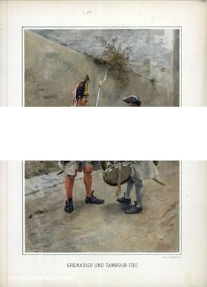 Bild des Verkufers fr Die sterreichische Armee von 1700 bis 1867. Einzeltafel: Grenadier und Tambour zum Verkauf von Berliner Zinnfiguren