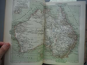 Original colored Engraving entitled "Australien" (Australia) from "Meyers Konversations-Lexikon (...
