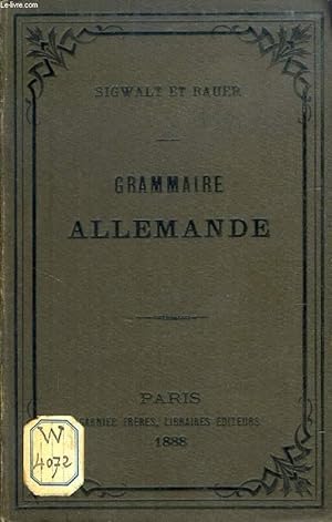 Seller image for GRAMMAIRE ALLEMANDE for sale by Le-Livre