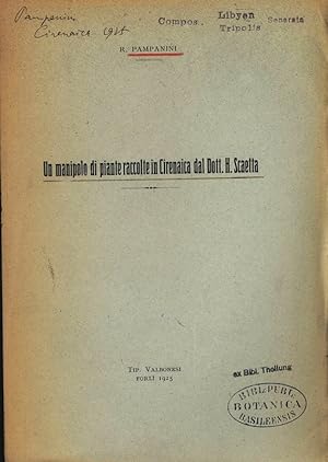 Seller image for Un manipolo di piante raccolte in Cirenaica dal Dott. H. Scaetta. for sale by Antiquariat Bookfarm