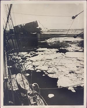 Silver gelatin photograph by Frank Hurley from 1931: Off the Shores of Princess Elizabeth Land.